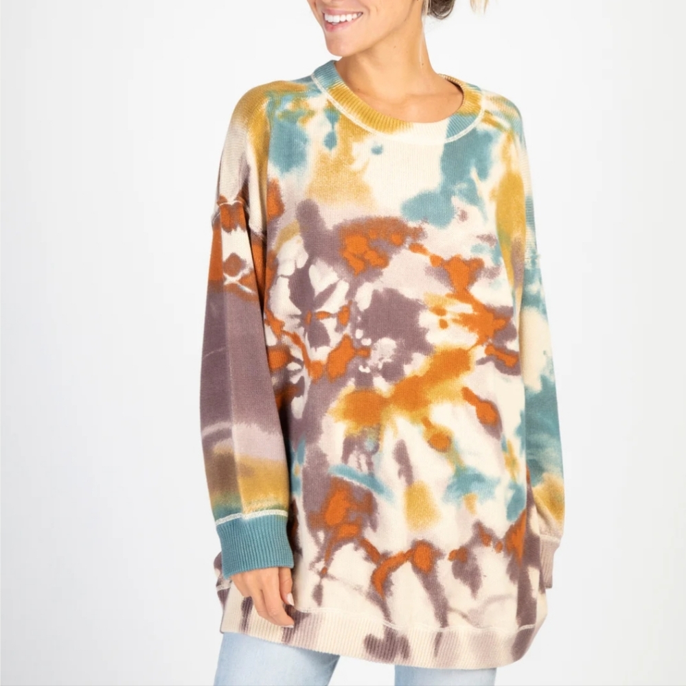 Oversized tie-dye sweater